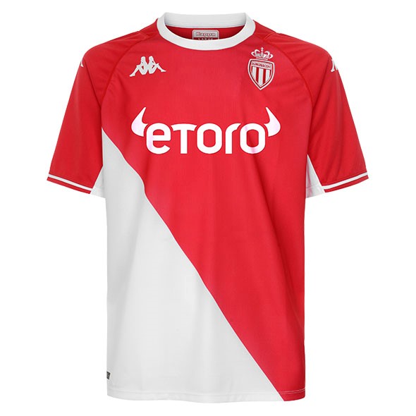 Tailandia Camiseta AS Monaco 1ª Kit 2021 2022 Rojo Blanco